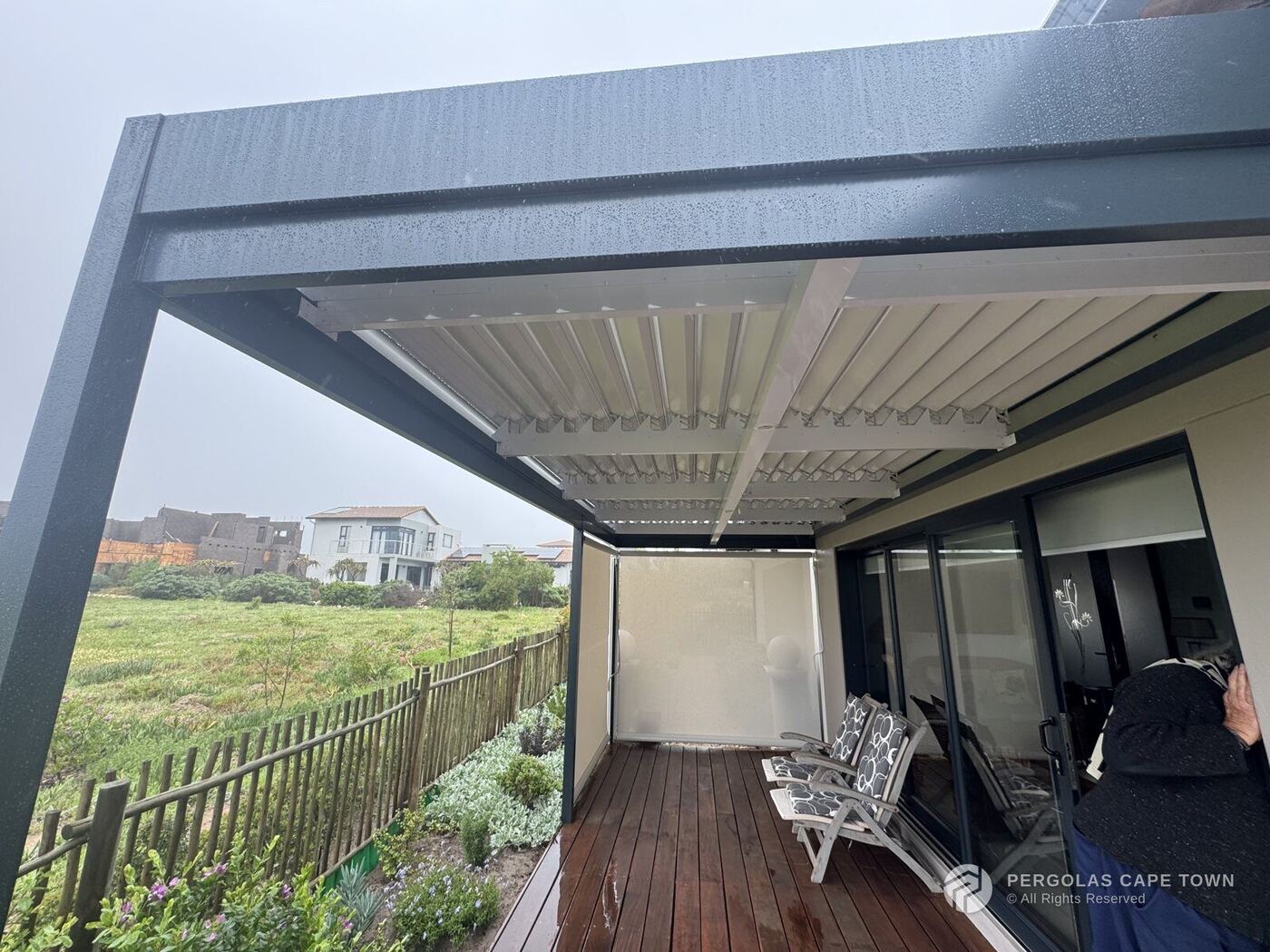 Charcoal louvre roof downlights langebaan