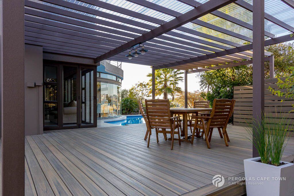 Composite pergola with polycarbonate roof, Tokai — view 2