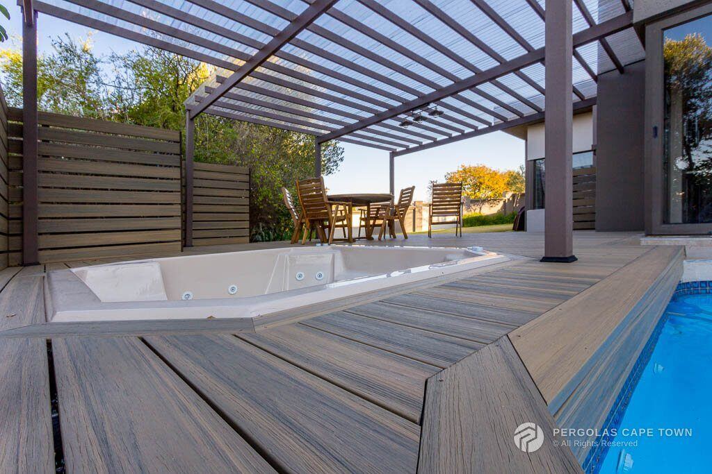Composite pergola with polycarbonate roof, Tokai — view 3
