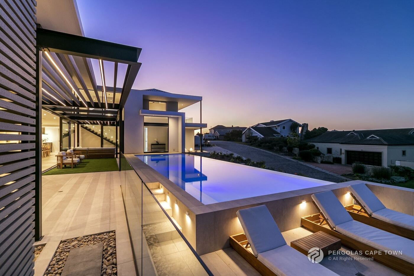 Poolside Composite Pergola, Sedgefield, Garden Route
