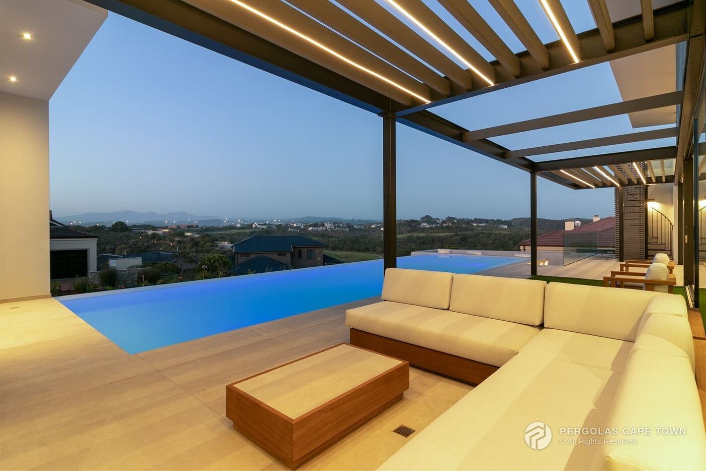 Poolside Composite Pergola, Sedgefield, Garden Route — view 2