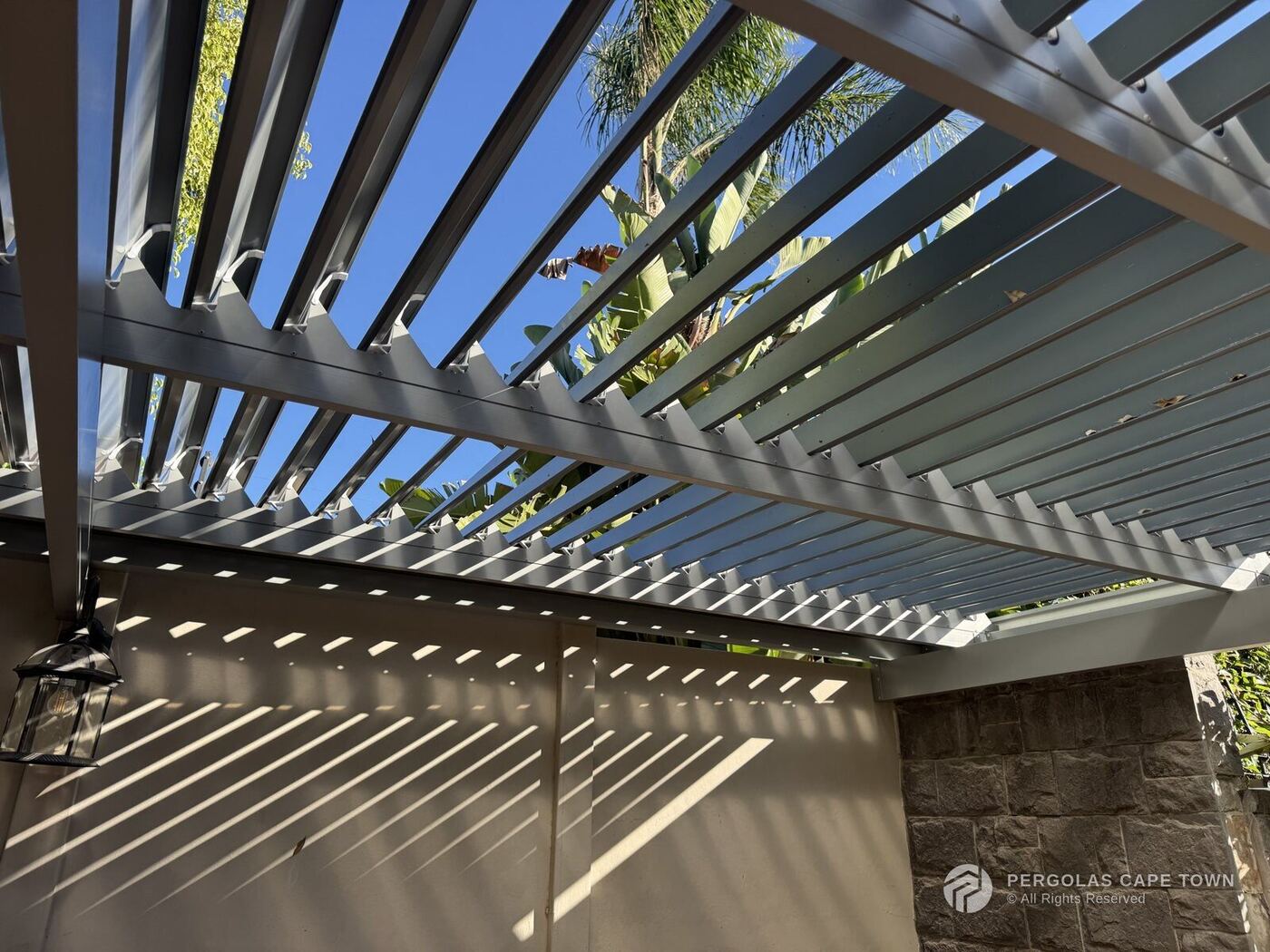 Dove grey louvre awning durbanville