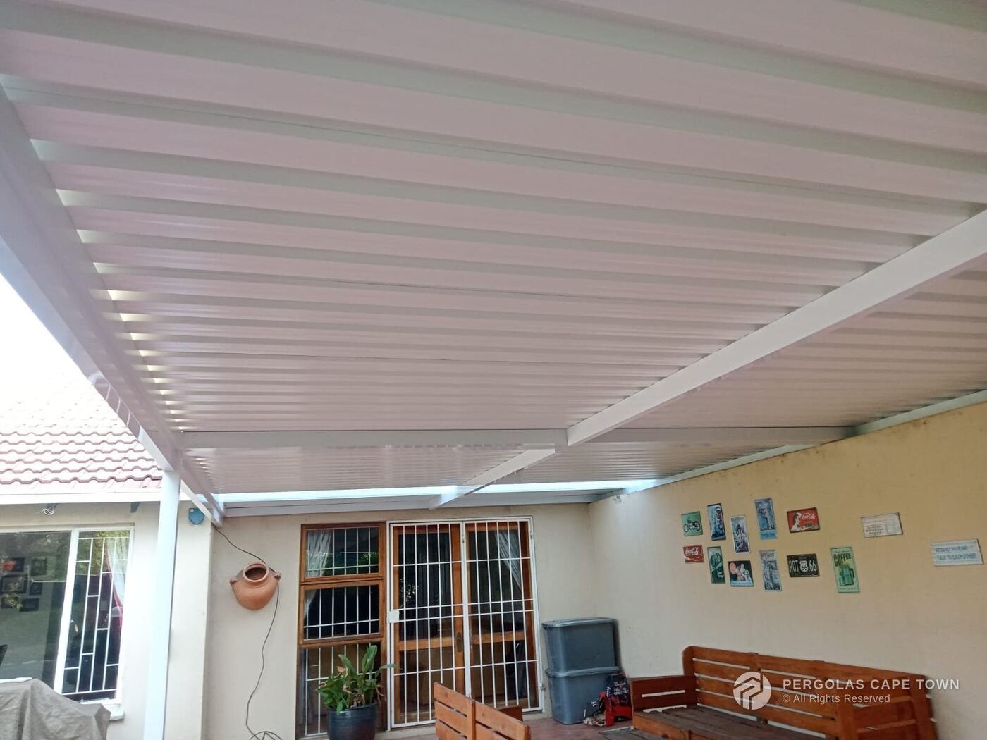 IBR profile aluminium fixed awning