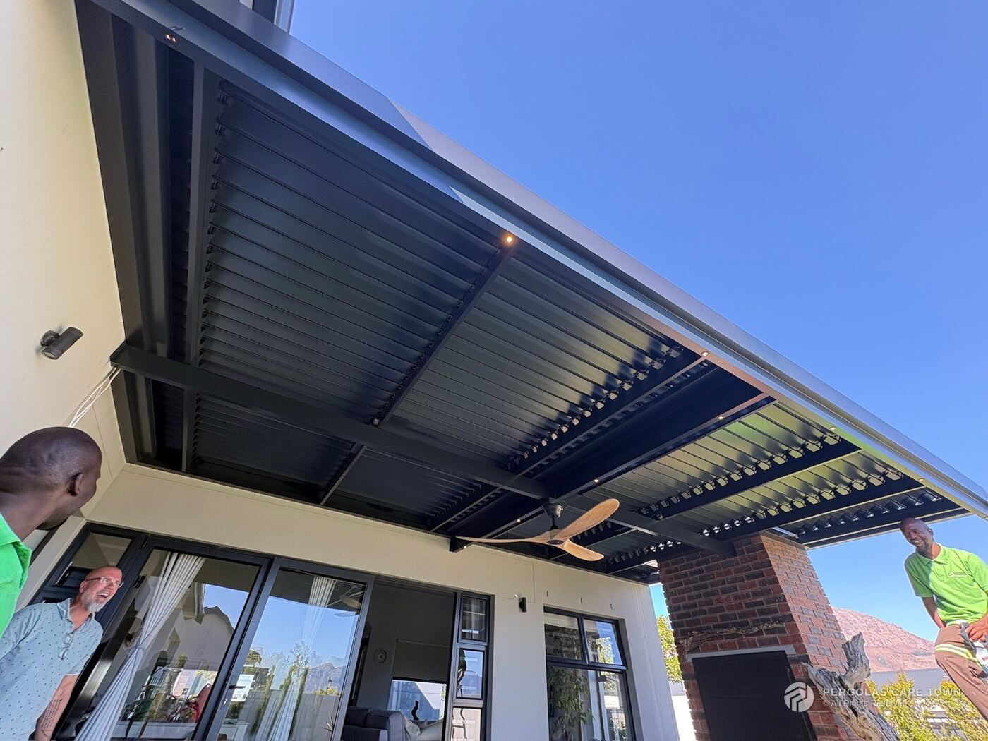 Aluminium louvre roof engineered for Cape Town conditions